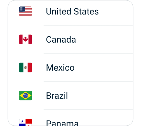 NetworkVPN connect step 2, choose VPN server location